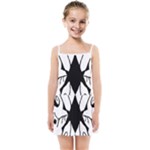 Black Silhouette Artistic Hand Draw Symbol Wb Kids  Summer Sun Dress