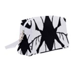 Black Silhouette Artistic Hand Draw Symbol Wb Wristlet Pouch Bag (Medium)