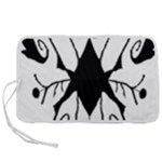 Black Silhouette Artistic Hand Draw Symbol Wb Pen Storage Case (L)