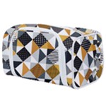 Pattern Tile Squares Triangles Seamless Geometry Toiletries Pouch