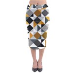 Pattern Tile Squares Triangles Seamless Geometry Midi Pencil Skirt