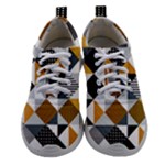 Pattern Tile Squares Triangles Seamless Geometry Women Athletic Shoes