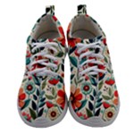 Flowers Flora Floral Background Pattern Nature Seamless Bloom Background Wallpaper Spring Women Athletic Shoes