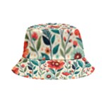 Flowers Flora Floral Background Pattern Nature Seamless Bloom Background Wallpaper Spring Inside Out Bucket Hat