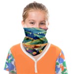 Field Valley Nature Meadows Flowers Dawn Landscape Face Covering Bandana (Kids)