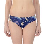 Night Moon Seamless Background Stars Sky Clouds Texture Pattern Hipster Bikini Bottoms