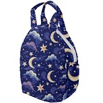 Night Moon Seamless Background Stars Sky Clouds Texture Pattern Travel Backpack