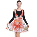 Flowers Plants Sample Design Rose Garden Flower Decoration Love Romance Bouquet Plunge Pinafore Dress