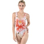 Flowers Plants Sample Design Rose Garden Flower Decoration Love Romance Bouquet High Leg Strappy Swimsuit