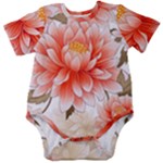 Flowers Plants Sample Design Rose Garden Flower Decoration Love Romance Bouquet Baby Short Sleeve Bodysuit