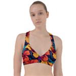 Hibiscus Flowers Colorful Vibrant Tropical Garden Bright Saturated Nature Sweetheart Sports Bra