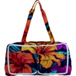 Hibiscus Flowers Colorful Vibrant Tropical Garden Bright Saturated Nature Multi Function Bag