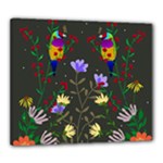 Bird Flower Plant Nature Canvas 24  x 20  (Stretched)