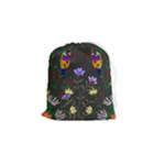 Bird Flower Plant Nature Drawstring Pouch (Small)