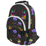 Bird Flower Plant Nature Rounded Multi Pocket Backpack