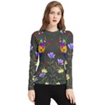 Bird Flower Plant Nature Women s Long Sleeve Rash Guard