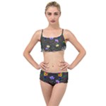 Bird Flower Plant Nature Layered Top Bikini Set