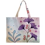 Flower Paint Flora Nature Plant Zipper Mini Tote Bag