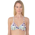 Flower Paint Flora Nature Plant Reversible Tri Bikini Top