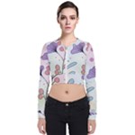 Flower Paint Flora Nature Plant Long Sleeve Zip Up Bomber Jacket