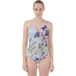 Flower Paint Flora Nature Plant Cut Out Top Tankini Set