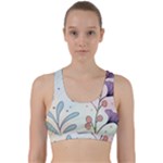 Flower Paint Flora Nature Plant Back Weave Sports Bra