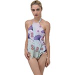 Flower Paint Flora Nature Plant Go with the Flow One Piece Swimsuit