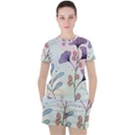 Flower Paint Flora Nature Plant Women s T-Shirt and Shorts Set