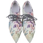 Flower Paint Flora Nature Plant Pointed Oxford Shoes