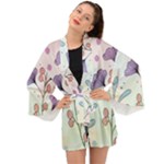 Flower Paint Flora Nature Plant Long Sleeve Kimono