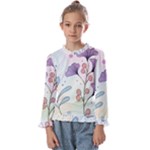 Flower Paint Flora Nature Plant Kids  Frill Detail T-Shirt