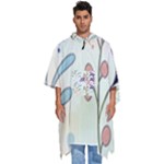 Flower Paint Flora Nature Plant Men s Hooded Rain Ponchos