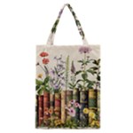 Books Flowers Book Flower Flora Floral Classic Tote Bag