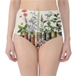 Books Flowers Book Flower Flora Floral Classic High-Waist Bikini Bottoms