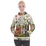 Books Flowers Book Flower Flora Floral Women s Hooded Pullover