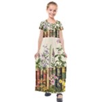 Books Flowers Book Flower Flora Floral Kids  Short Sleeve Maxi Dress