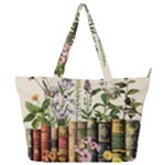 Books Flowers Book Flower Flora Floral Full Print Shoulder Bag