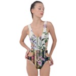 Books Flowers Book Flower Flora Floral Side Cut Out Swimsuit