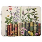 Books Flowers Book Flower Flora Floral 17  Vertical Laptop Sleeve Case With Pocket