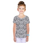 Monochrome Maze Design Print Kids  One Piece T-Shirt