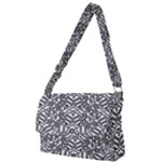 Monochrome Maze Design Print Full Print Messenger Bag (S)