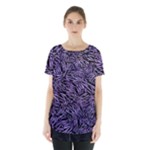 Enigmatic Plum Mosaic Skirt Hem Sports Top