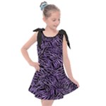 Enigmatic Plum Mosaic Kids  Tie Up Tunic Dress