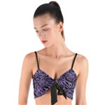 Enigmatic Plum Mosaic Woven Tie Front Bralet