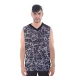 Rebel Life: Typography Black and White Pattern Men s Basketball Tank Top