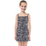 Rebel Life: Typography Black and White Pattern Kids  Summer Sun Dress