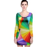 bring colors to your day Long Sleeve Velvet Bodycon Dress