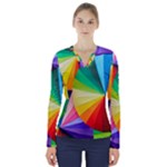 bring colors to your day V-Neck Long Sleeve Top