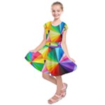 bring colors to your day Kids  Short Sleeve Dress