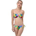 bring colors to your day Twist Bandeau Bikini Set